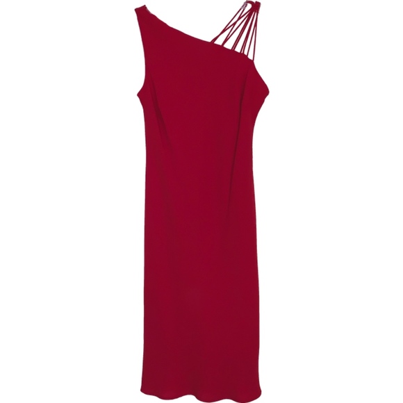 NWT EVAN PICONE Strappy Red Christmas Party Dress - Picture 2 of 5
